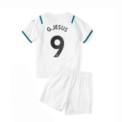 Camisola Manchester City Gabriel Jesus 9 Criança Equipamento Segundo 2021-2022 Manga Curta